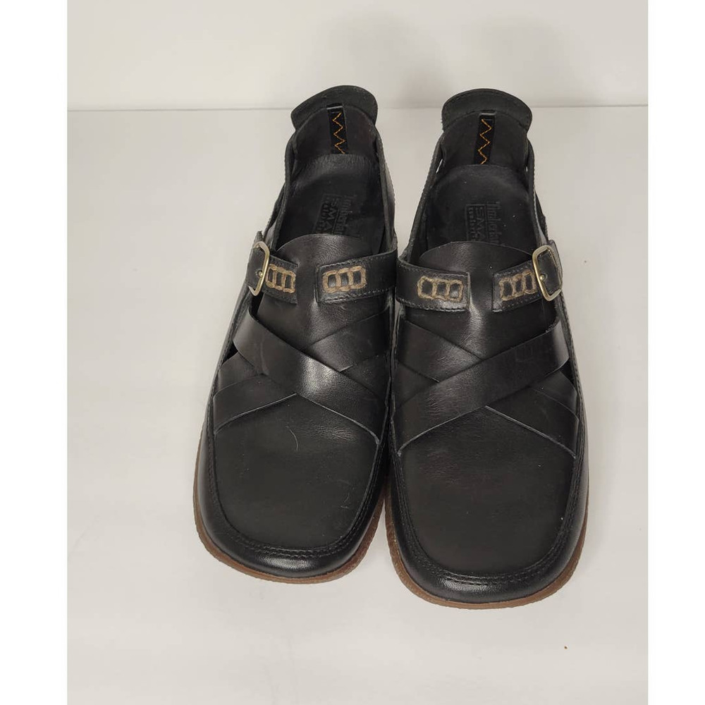 Timberland Smart Comfort System Black Leather Sandal - Women's Sz 9M